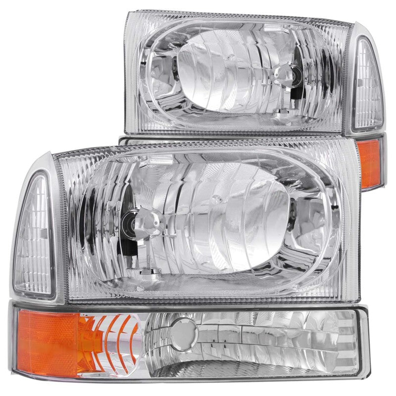 ANZO 1999-2004 Ford F-250 Super Duty Crystal Headlights