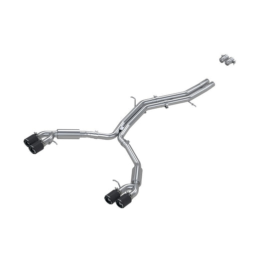 MBRP S5 Coupe/S4 Sedan T304 2.5in Cat-Back Exhaust - Carbon Fiber Tips