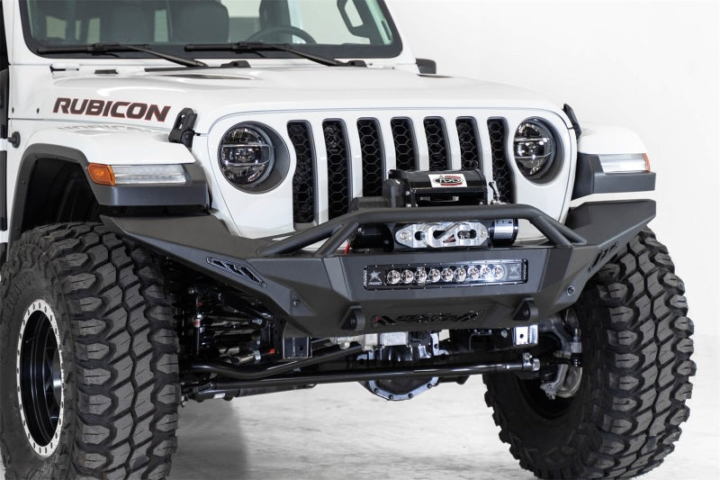 Addictive Desert Designs for 2020 Jeep Gladiator JT Stealth Fighter Front w/Top Hoop & Winch Mount