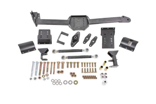 BMR 2005-2014 S197 Mustang Body Mount Watts Link Rod End/Poly with Adj. Axle Clamps (Rod Ends) - Black Hammertone