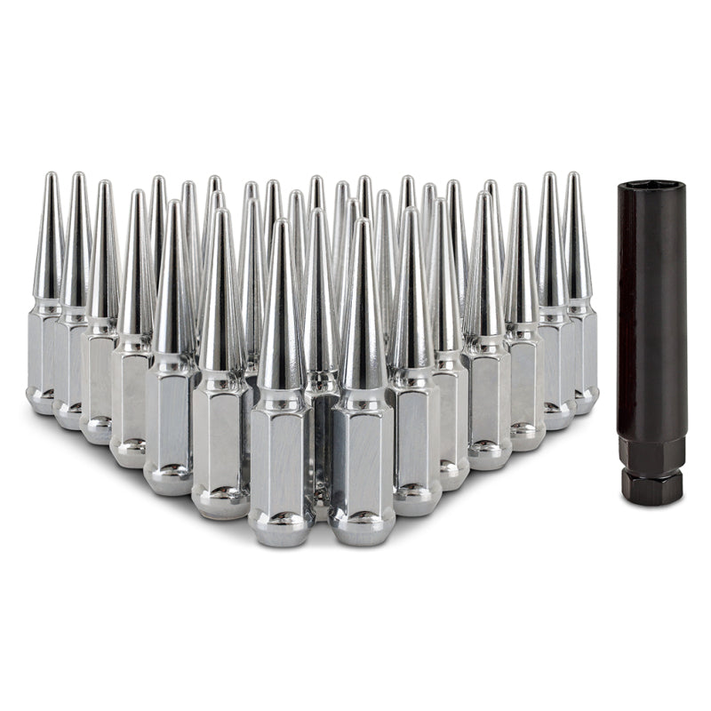 Mishimoto Mishimoto Steel Spiked Lug Nuts M14 x 1.5 32pc Set Chrome - #MMLG-SP1415-32CH