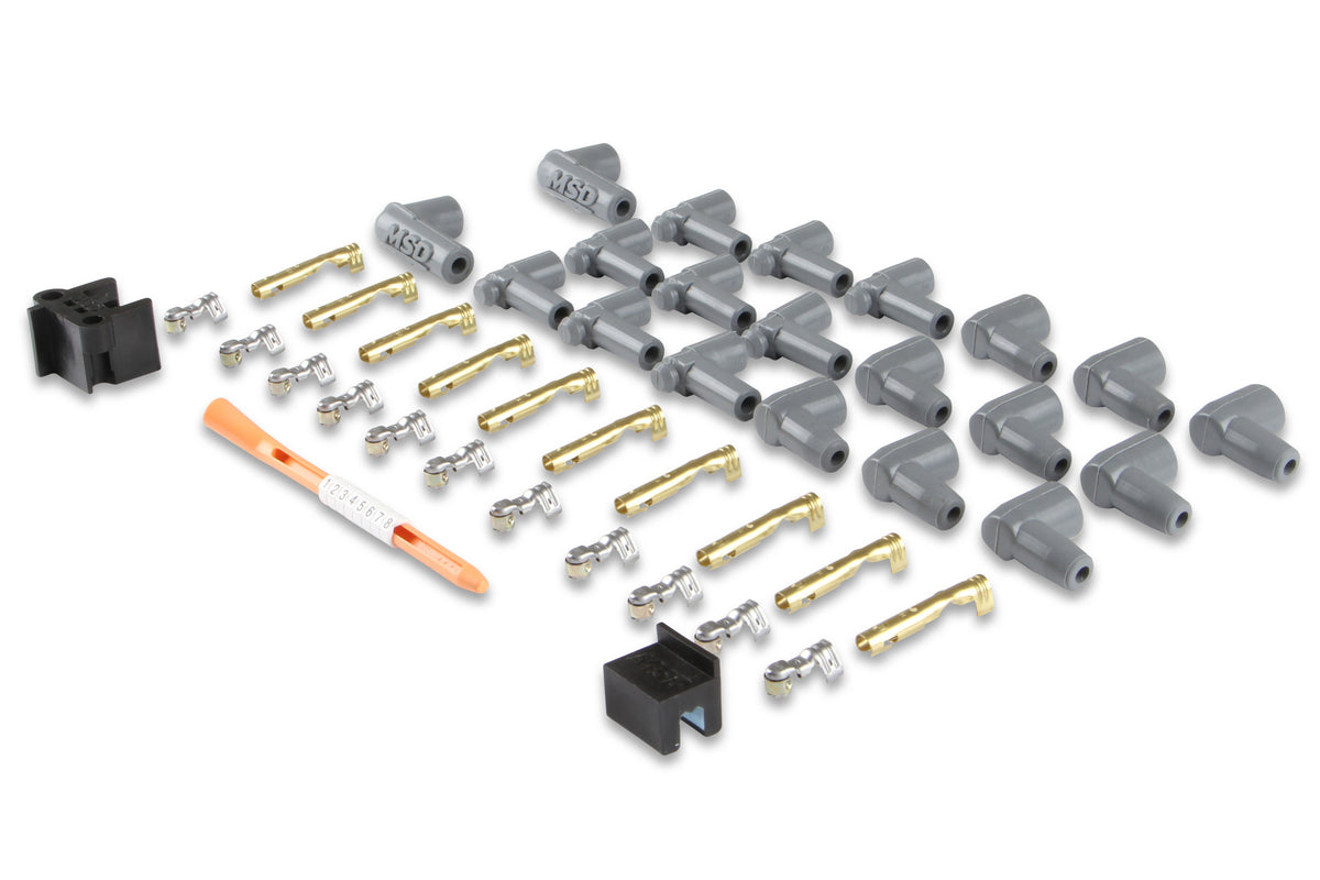 MSD 31239 Super Conductor Spark Plug Wire Set 8 Cyl 90° Plug, Socket/HEI Cap