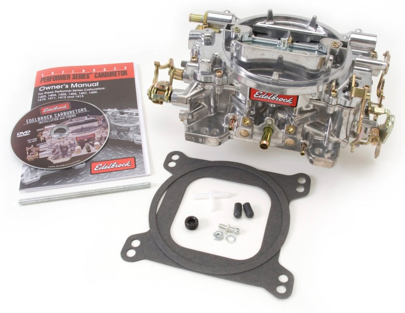 Edelbrock 1404 Carburetor Performer Series 4-Barrel 500 CFM Manual Choke Satin Finish