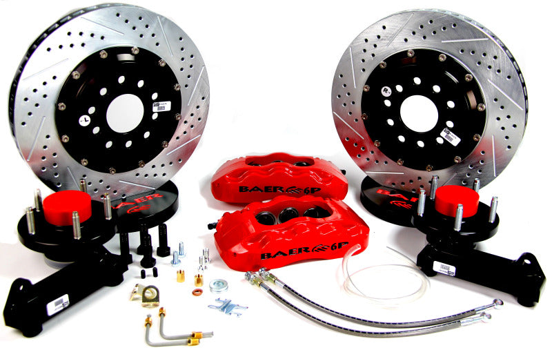 Baer Brakes 1970 Ford Fairlane STD Studs 13in Pro+ Front SDZ Brake Kit - Monster Green — Fits 1970-73 Ford Mustang, 70 Fairlane, 70 Falcon, 70-74 Maverick…