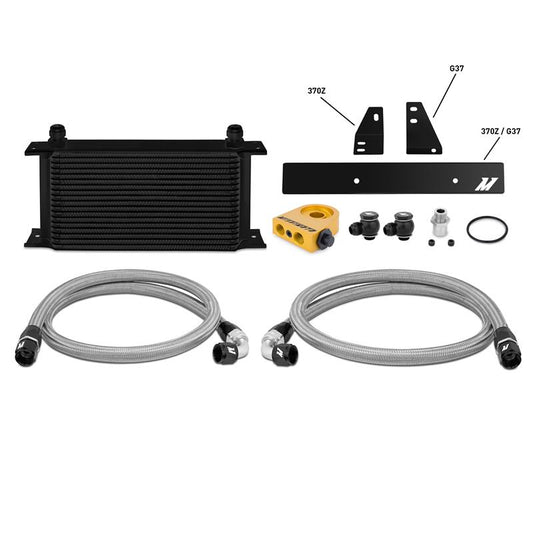 Mishimoto 09-12 Nissan 370Z / 08-12 Infiniti G37 (Coupe Only) Thermostatic Oil Cooler Kit - Black - #MMOC-370Z-09TBK