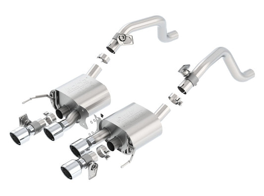 Borla 11856 14-15 Chevy Corvette C7 6.2L RWD w/AFM &NPP ATAK-Type Dual Rd Rolled Center Rear Exit Exhaust - #11856