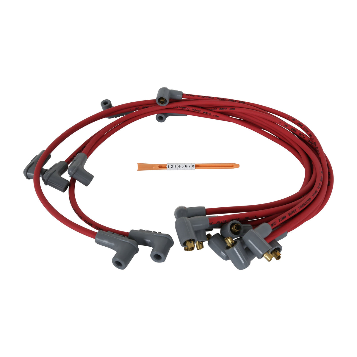 MSD 31609 Super Conductor Spark Plug Wire Set,Big Block for Chevy, Socket Dist. Cap