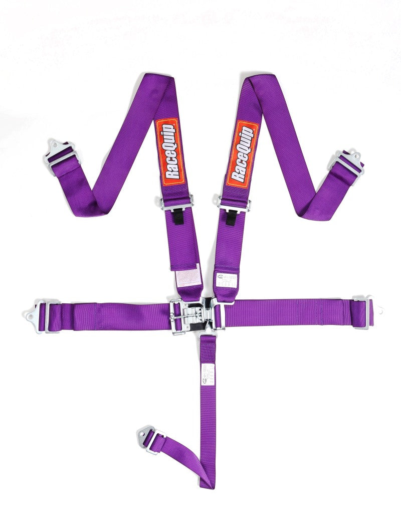 RaceQuip 711051 Purple Latch & Link 5-Point Seat Belt