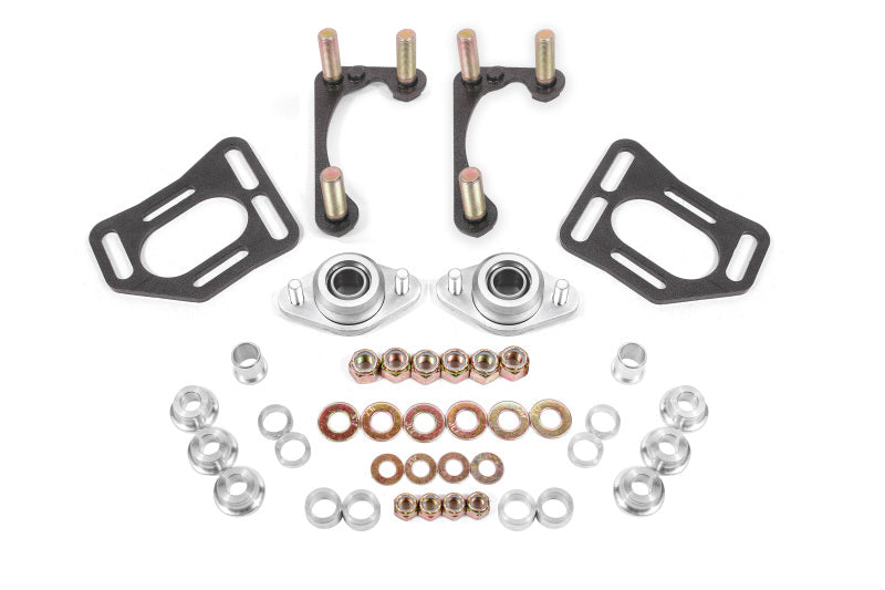 BMR 1990-1993 Fox Mustang Caster Camber Plates - Black Hammertone