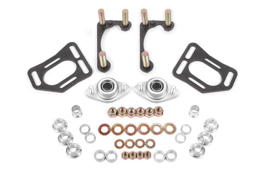 BMR 1990-1993 Fox Mustang Caster Camber Plates - Black Hammertone