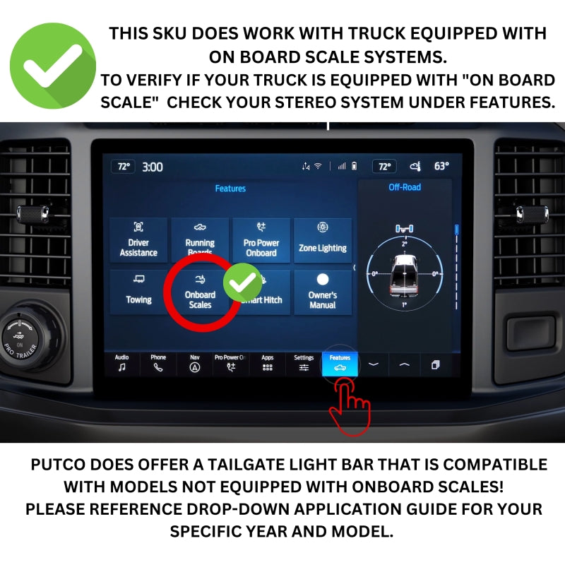 Putco for 2021-2026 Ford F-150 with Factory LED Taillamps & OBS 60in Freedom Blade LED Tailgate Light Bar