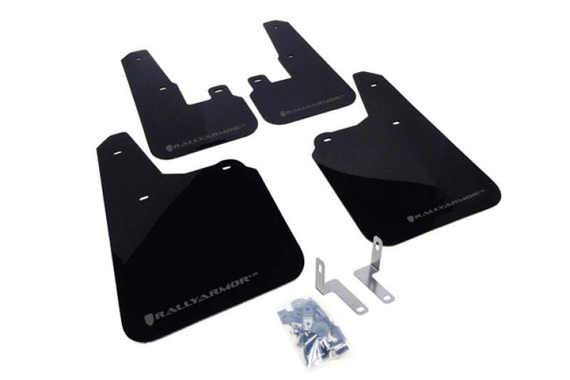 Rally Armor UR Mud Flaps - 2010-2014 Subaru Outback - Black/Grey Logo - #MF16-UR-BLK/GRY