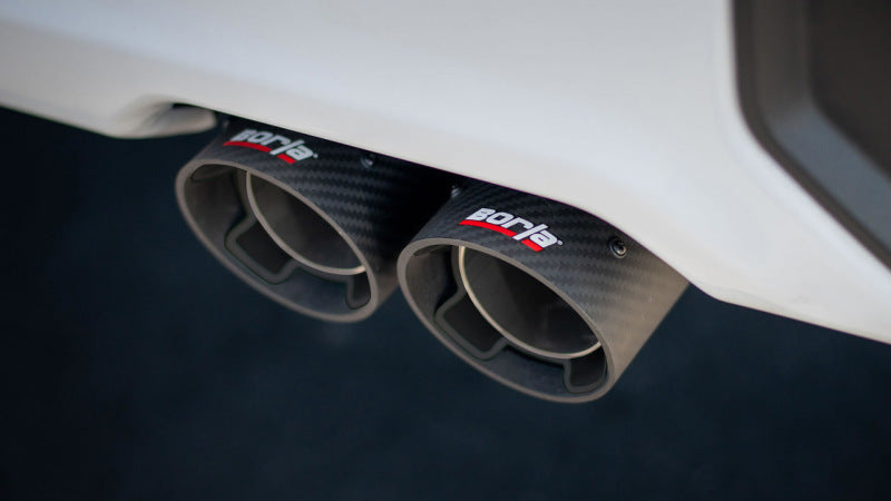 Borla 140997CFBA Cat-Back Exhaust System ATAK with Carbon Fiber Tips for 2024-2026 Chevrolet Silverado 1500 / GMC Sierra 1500 (6.2L V8)