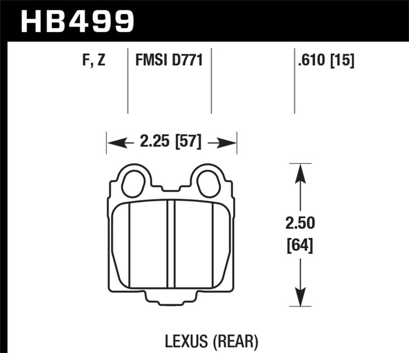 Hawk Performance HB499F.610 HPS Performance Street Brake Pads