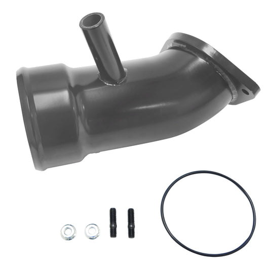 Wehrli Custom Fabrication WCF100721-GW 3.5in Turbo Intake Horn with PCV Port Gloss White for 2017-2019 Chevrolet Silverado / GMC Sierra 2500 HD / 3500 HD 6.6L L5P Duramax
