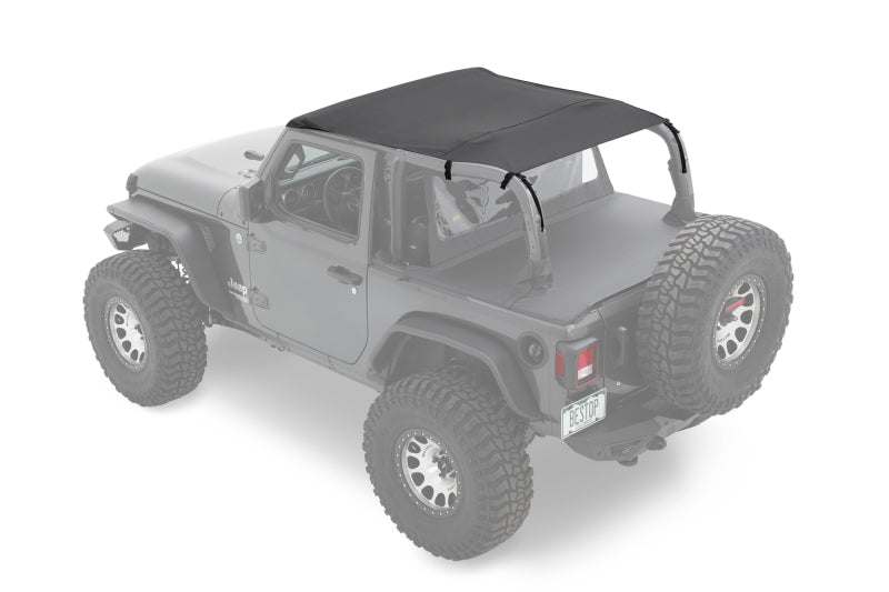 Bestop 18-23 Jeep Wrangler JL 2-Door Header Safari Bikini (Black Diamond)