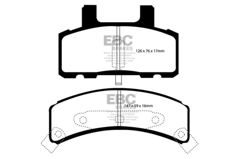EBC 99-01 Cadillac Escalade 5.7 Greenstuff Front Brake Pads DP61273
