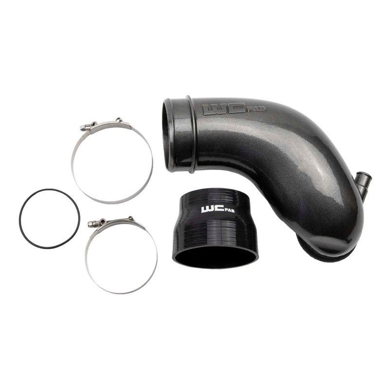 Wehrli Custom Fabrication WCF100412-GB 3.5in Intake Horn Gloss Black for 2006-2010 Chevrolet Silverado / GMC Sierra 2500 HD / 3500 HD 6.6L LBZ/LMM Duramax
