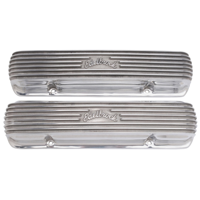 Edelbrock 4130 Valve Cover Classic Series Pontiac 1962-1979 301-455 CI V8 Polished