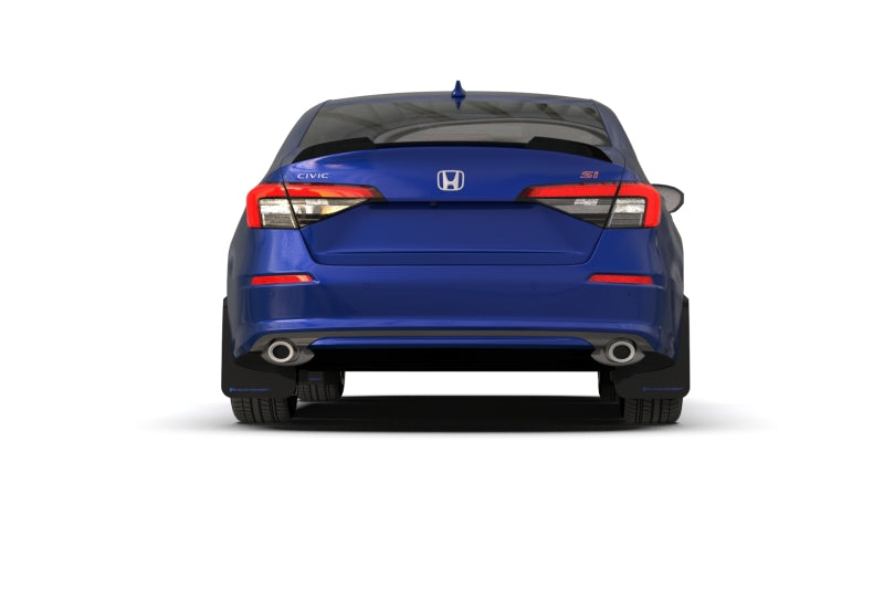 Rally Armor UR Mud Flaps - 2022-2026 Honda Civic - Black/White Logo - #MF90-UR-BLK/WH