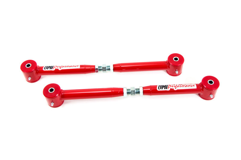 UMI Performance 2018CM-R Adjustable Lower Control Arms Polyurethane Bushings Red