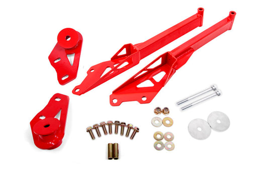 BMR Suspension 15-26 Ford Mustang S550 IRS Subframe Support Brace (Red)