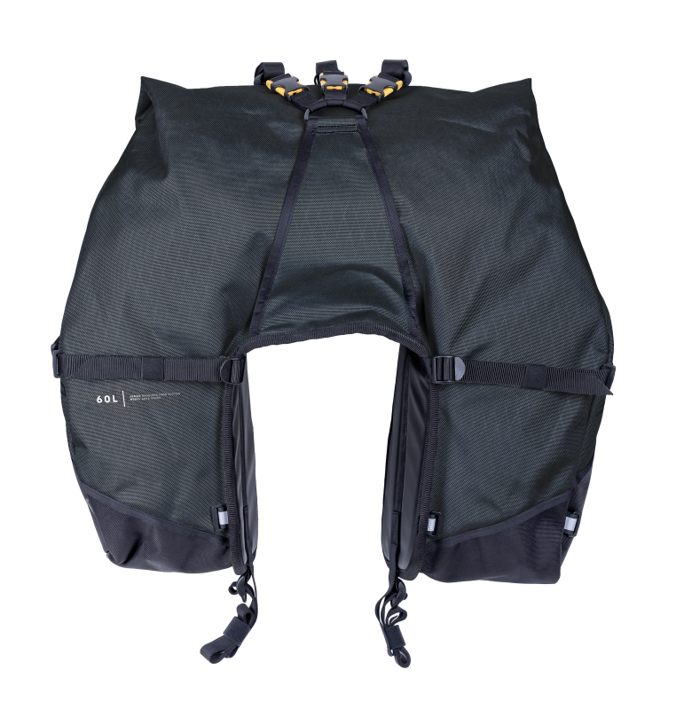 Giant Loop GBSB25-B Great Basin Saddlebag 68L Black Motorcycle