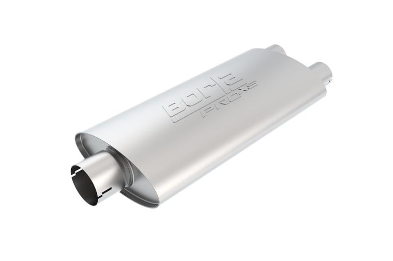 Borla 400487 Universal Center/Dual Oval 3in In / 2.5in Out 19in x 4in x 9.5in Notched PRO-XS Muffler - #400487