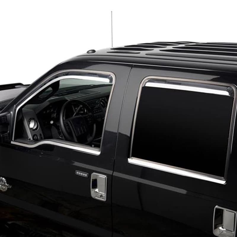 Putco for 2017-2020 Ford Super Duty - Crew Cab (Set of 4) Element Chrome Window Visors