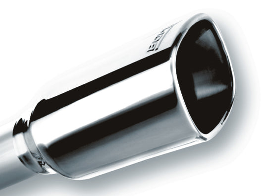 Borla 20241 2.25in Inlet 3.28in x 3.5in Square Rolled Angle Cut x 7.88in Long Exhaust Tip - #20241