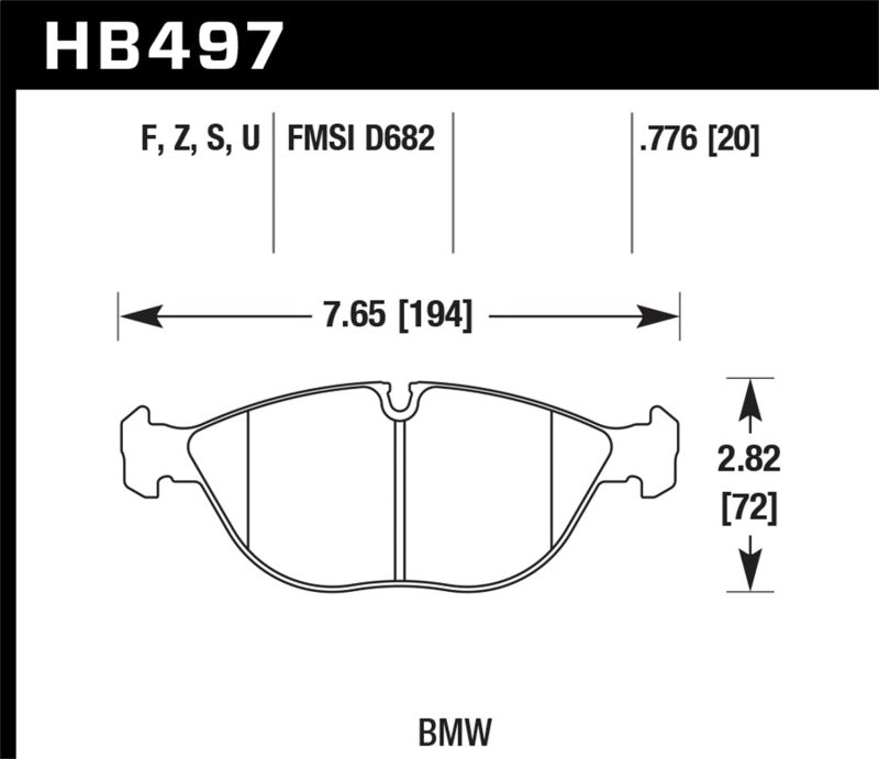 Hawk Performance HB497Z.776 Performance Ceramic Street Brake Pads