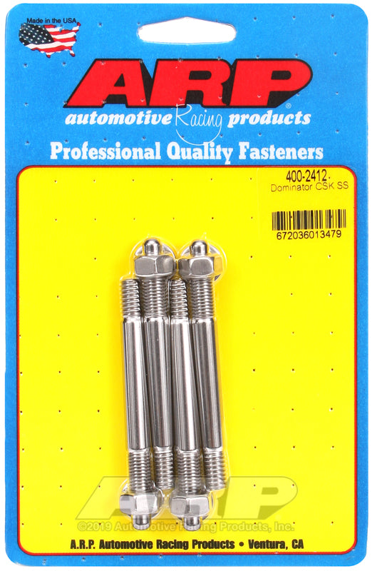 ARP 400-2412 for Dominator w/1/2in or 1in SS Spacer Carb Stud Kit