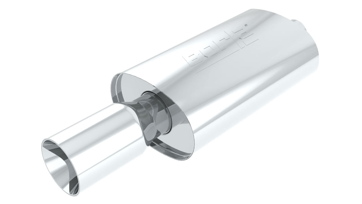 Borla 40060 Boomer Blow Torch Muffler 2.25 in (4 in Oval, Side Round Out)