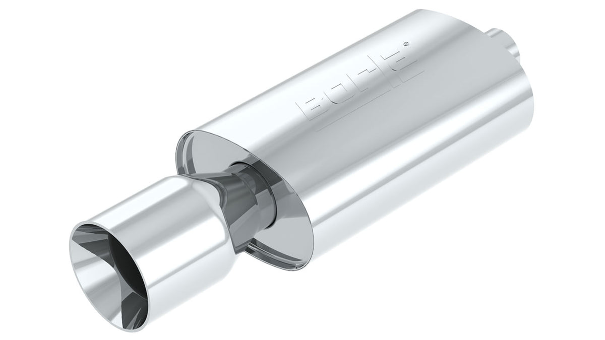 Borla 40061 Wailtail Boomer Muffler 2.25 in (5 in Oval, Side Round Out)