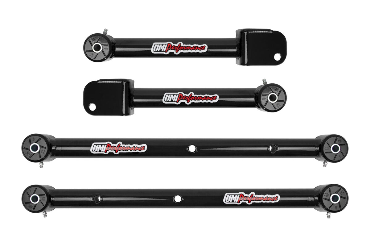 UMI Performance 401518-B Adjustable Upper and Lower Control Arm Kit Black