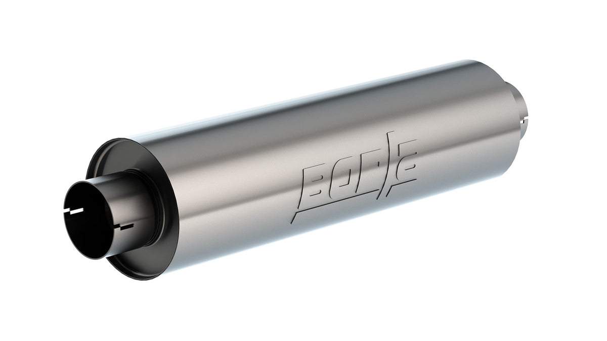 Borla 401625 Universal Muffler 3.53 in ID Notched (6.75 x 24 in Body, 29 in Overall Length)