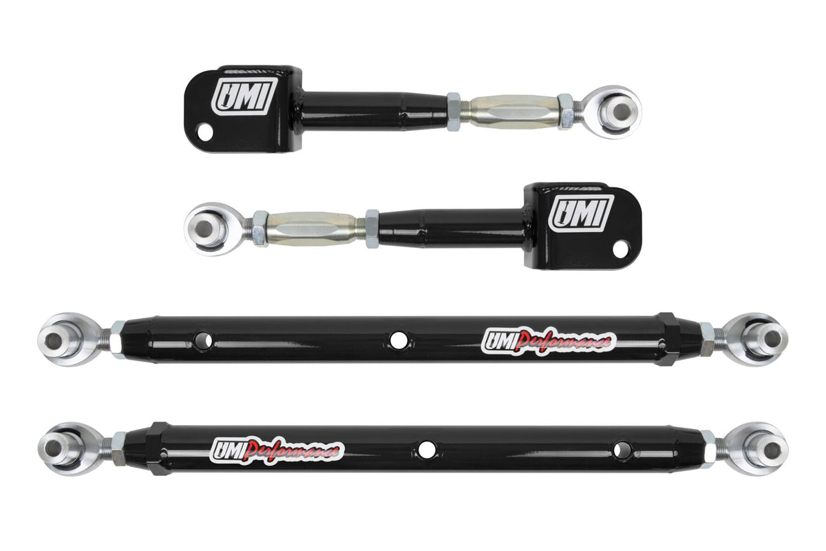 UMI Performance 402719-B Double Adjustable Upper/Lower Rear Control Arms Black
