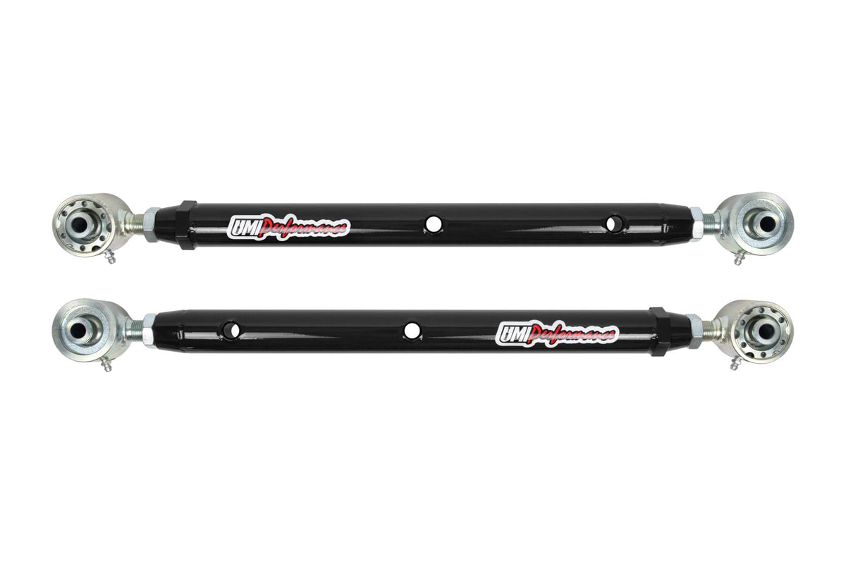 UMI Performance 4043-B Double Adjustable Lower Control Arms Roto-Joints Black