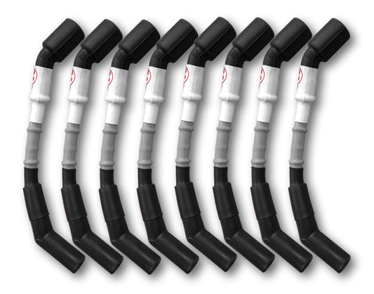 Kooks 750202 10mm Spark Plug Wire - Grey with Black Boots (Set of 8)