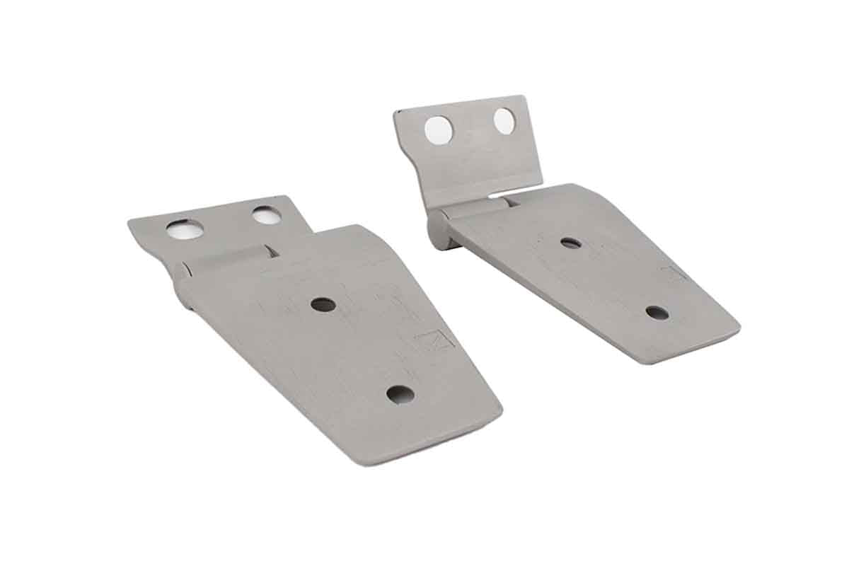 Kentrol 40572 Hood Hinge Pair for 2007-2018 Jeep Wrangler JK - Bare Grey