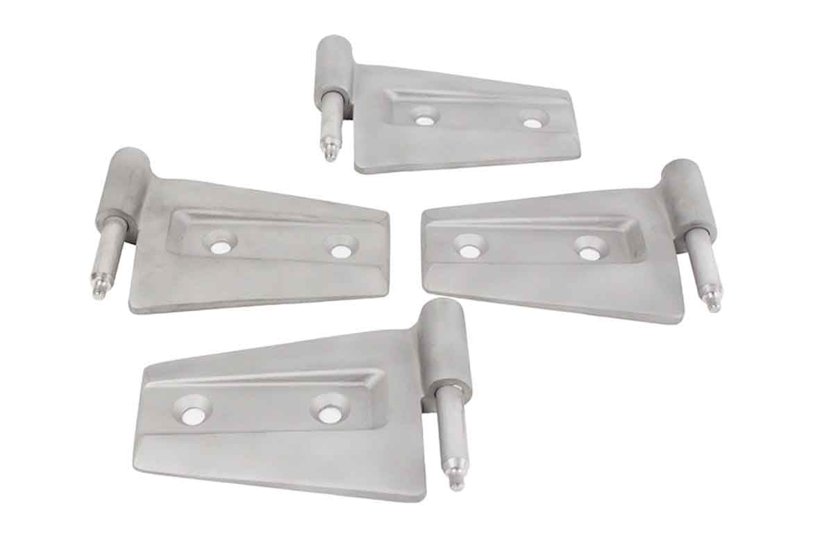 Kentrol 40575 Door Hinge Set 4 Piece for 2007-2018 Jeep Wrangler JK 2-Door - Bare Grey