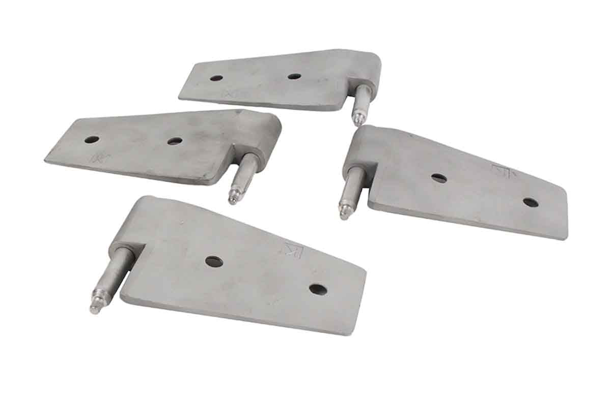Kentrol 40575 Door Hinge Set 4 Piece for 2007-2018 Jeep Wrangler JK 2-Door - Bare Grey