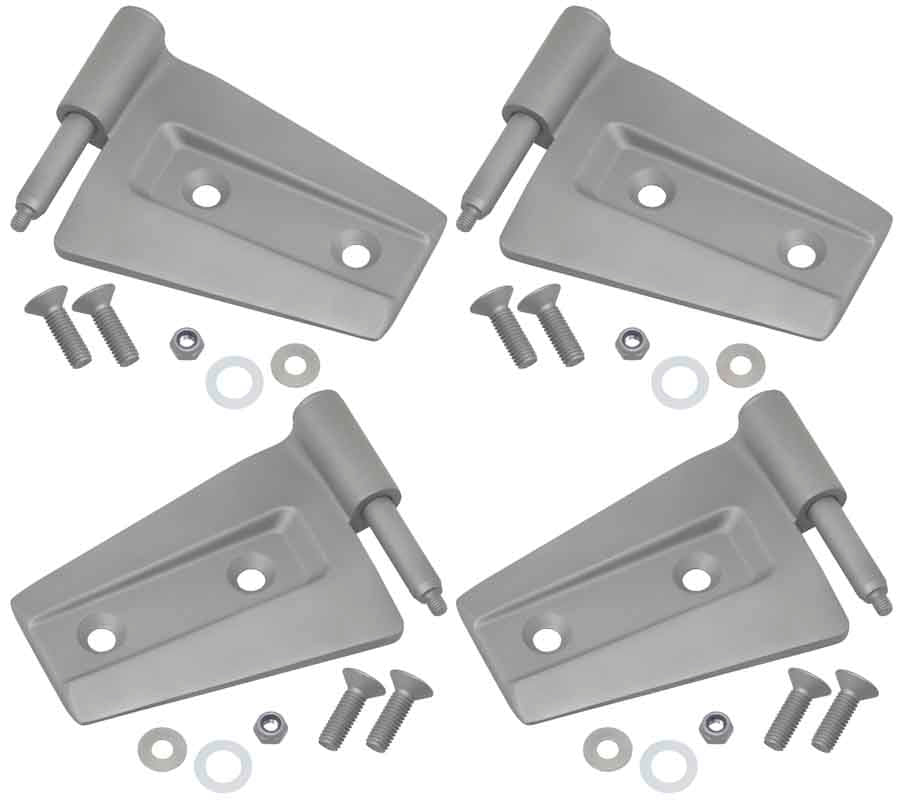 Kentrol 40575 Door Hinge Set 4 Piece for 2007-2018 Jeep Wrangler JK 2-Door - Bare Grey