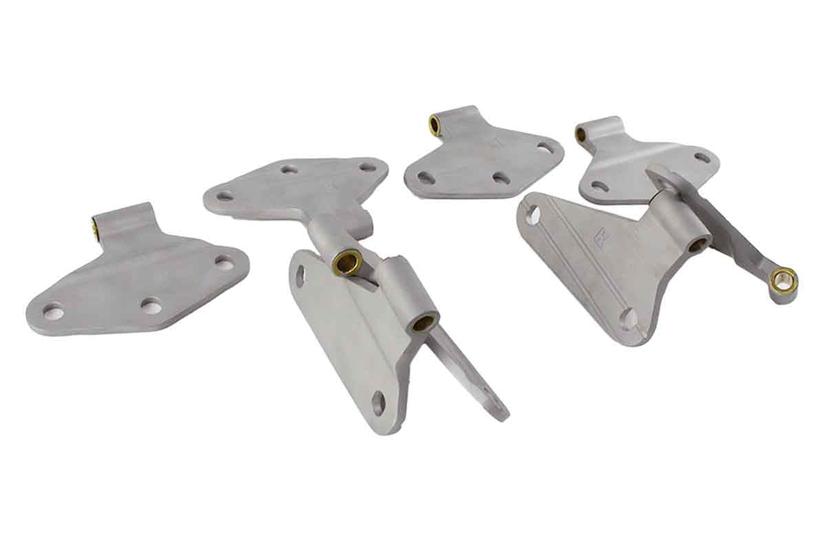Kentrol 40581 Body Door Hinge Set 8 Piece for 2007-2018 Jeep Wrangler JKU 4-Door - Bare Grey