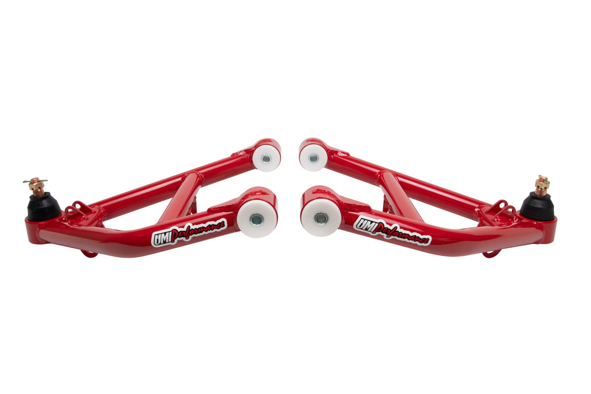 UMI Performance 4062-1-R Lower Front A-Arms Corner Max Tall Ball Joint Red