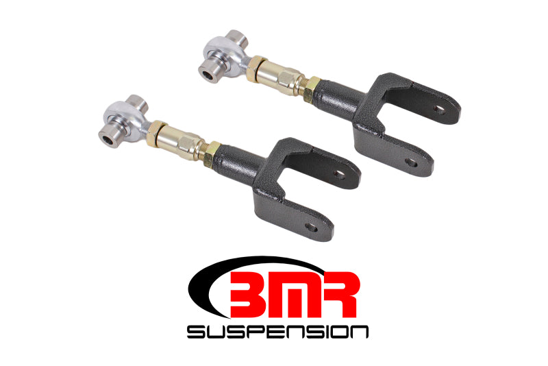 BMR 1979-2004 Fox Mustang Upper Control Arms On-Car Adj. Rod Ends - Black Hammertone