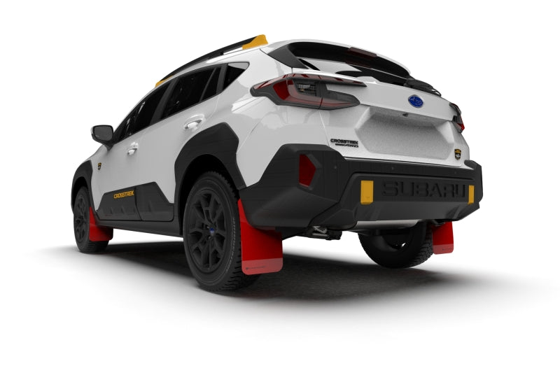 Rally Armor UR Mud Flaps - 2024-2026 Subaru Crosstrek - Red/White Logo - #MF116-UR-RD-WH