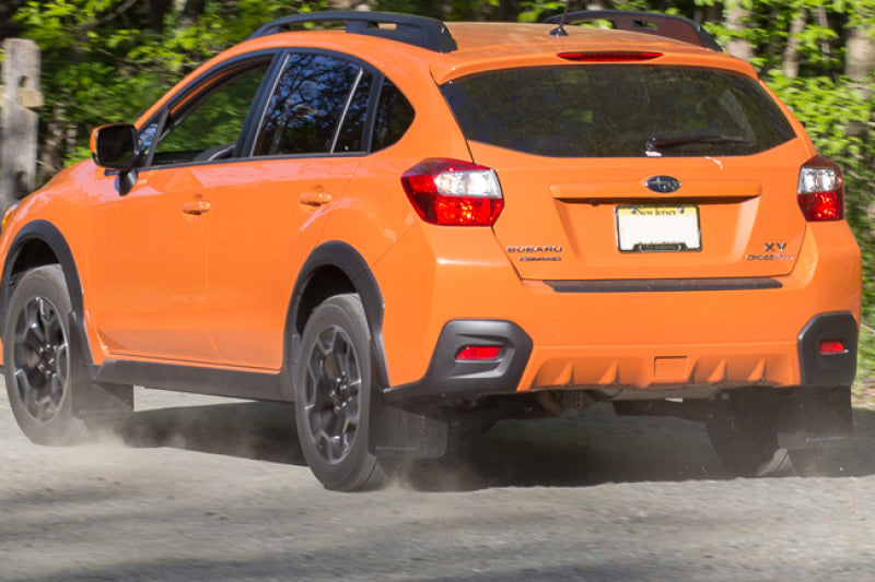 Rally Armor UR Mud Flaps - 2013-2015 Subaru XV Crosstrek, 2016-2017 Subaru Crosstrek - Black/Grey Logo - #MF26-UR-BLK/GRY