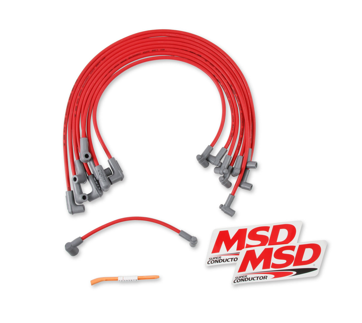 MSD 35599 Super Conductor 8.5mm Spark Plug Wire Set, Small Block for Chevy with HEI Cap