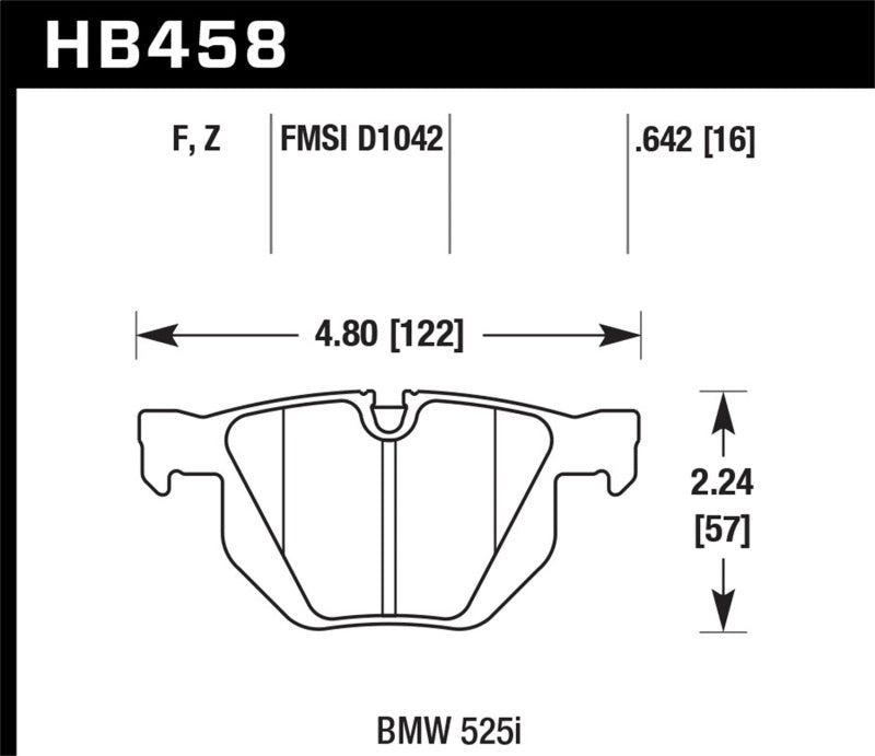 Hawk HB458F.642 Brake Pads HPS